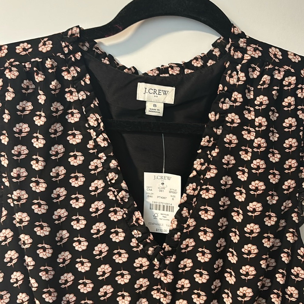 NEW with tags J. CREW Ruffle Tiered Floral Dress Size 8